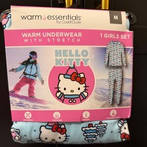Hello Kitty Light Blue Girls Thermal Set size Medium 8 NWT Bundle